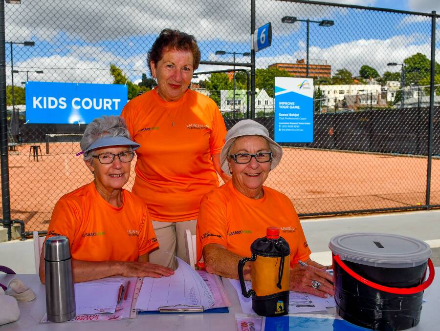EVENT: Launceston International volunteers, Jennifer Meadows, Annette Heather and Roslyn Burr, taking gold coin donations at the gate. Picture: Scott Gelston