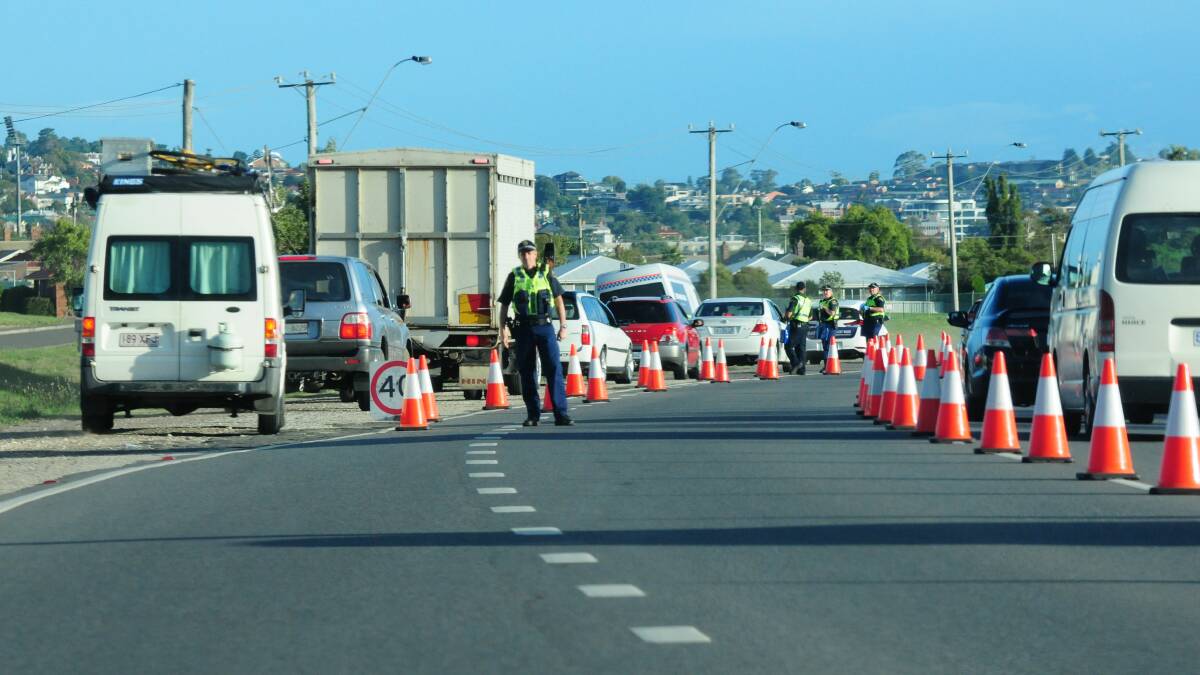 Police performed 1806 random breathe tests on the East Tamar Highway at Mowbray on Wednesday. Picture: Paul Scambler. 