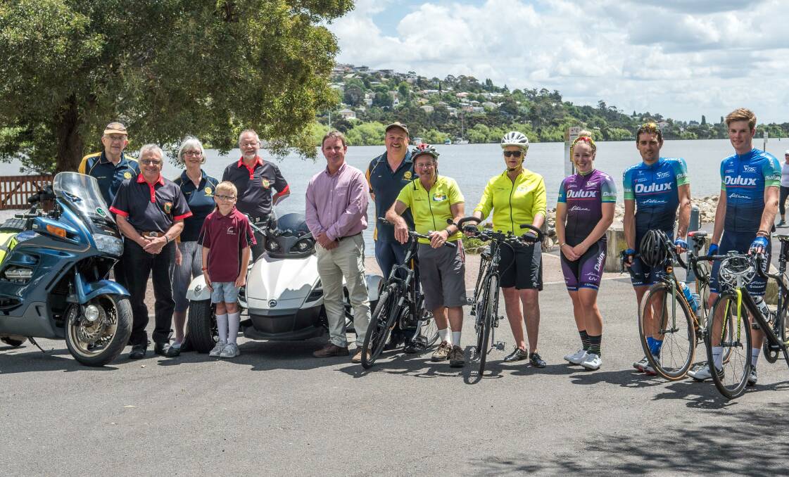 READY: Volunteers assemble at Royal Park ahead of Sunday's Sally's Ride, which raises awareness for youth mental health. Picture: Scott Gelston.