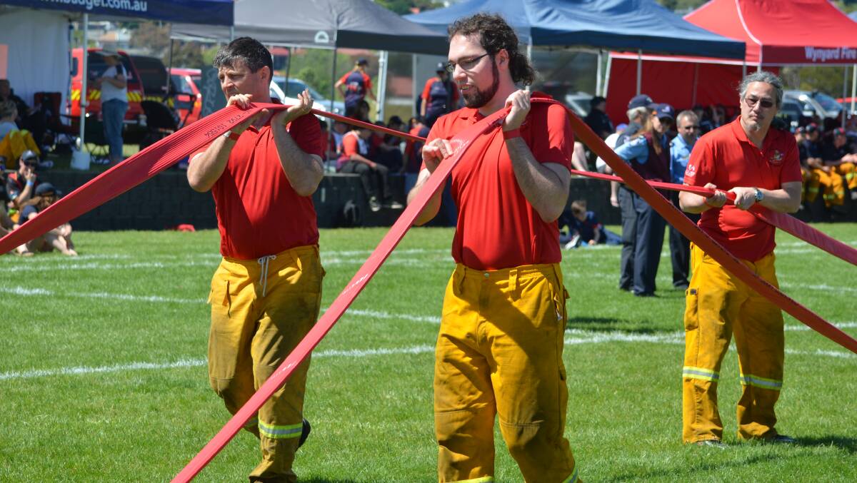 Fire crews from across the state have put their skills to the test at the annual Tasmanian State Firefighter Championships, held at Invermay Park. Pictures: Jessica Willard 