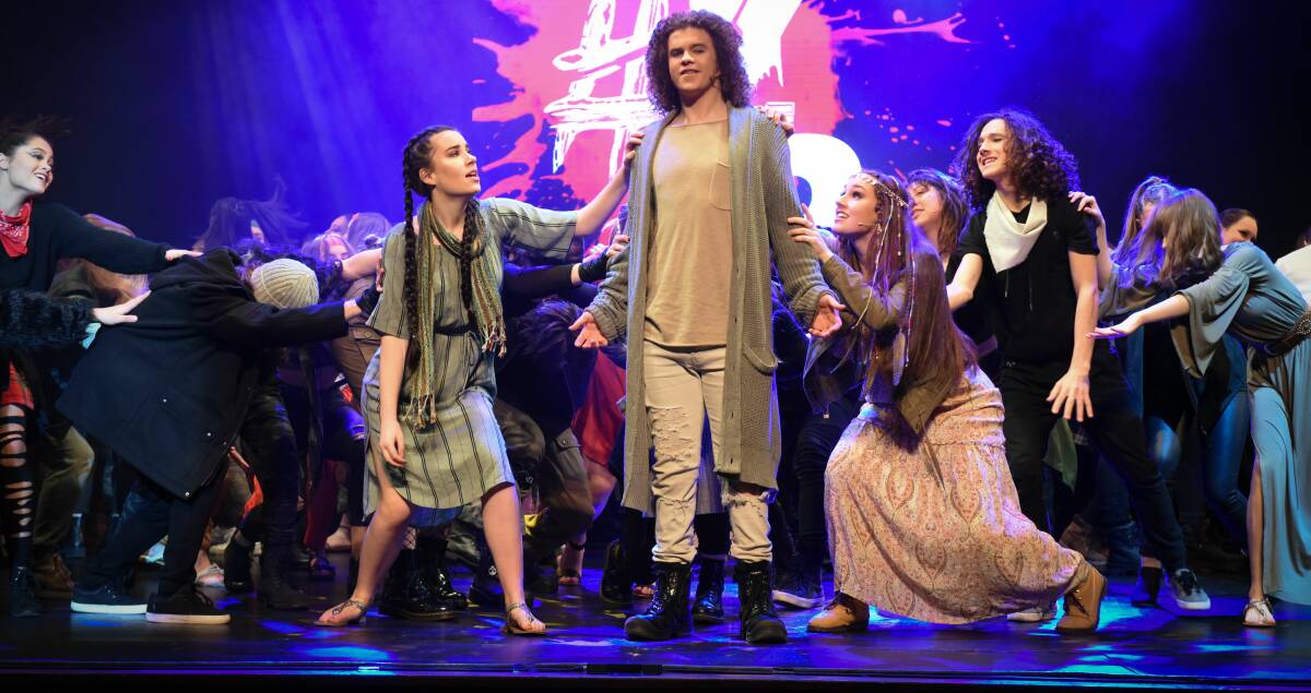 SHOW TIME: Harrison Collis Oates will lead a cast of 150 in Launceston College's performance of Jesus Christ Superstar. Picture: Paul Scambler 
