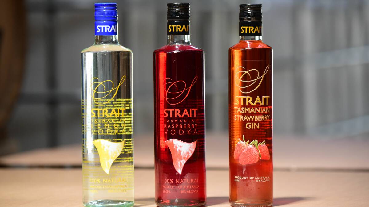 YUM: Strait Brands lemon, raspberry and strawberry flavoured-gins.