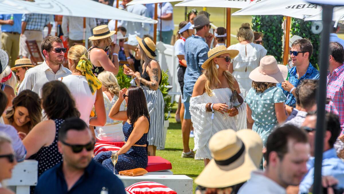 GOOD TIME: More than 3500 people attended Saturday’s Barnbougle Polo event at Bridport, with no reports of anti-social behaviour. Picture: Scott Gelston