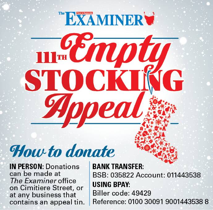 GOAL: The fundraising target for this year's Empty Stocking Appeal has been set at $90,000. 