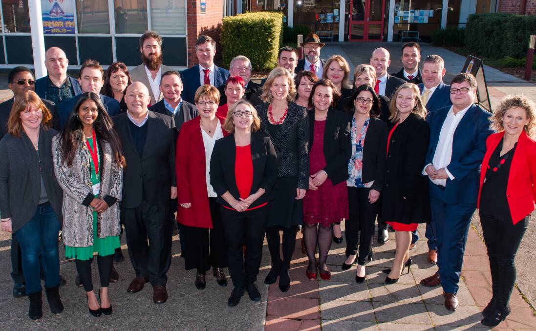 BEC'S ARMY: The team that Opposition Leader Rebecca White intends to take to the next state election. Picture: Phillip Biggs