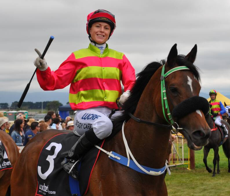 HIGHLY RATED: Siggy Carr, returning after a win on Beaufort Lad at Longford, has been rated in the top 10 female jockeys in Australia. Picture: Greg Mansfield