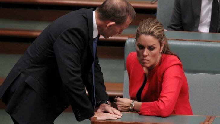 Tony Abbott has praised the work of his former chief of staff Peta Credlin. Photo: Alex Ellinghausen