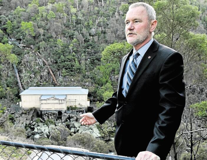 Launceston mayor Albert van Zetten at Duck Reach Power Station to announce the opening of tender process to reopen the historic site. Picture: NEIL RICHARDSON