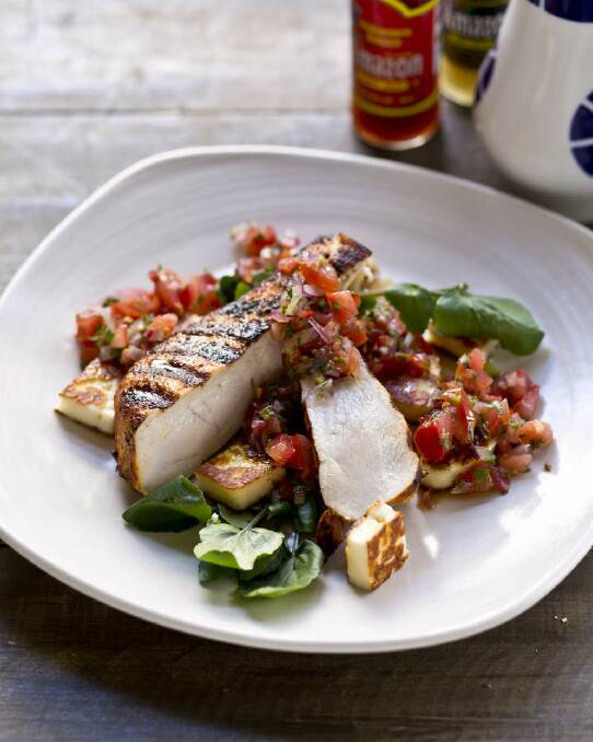 Paprika chicken with pico de gallo <a href="http://www.goodfood.com.au/good-food/cook/recipe/paprika-chicken-with-pico-de-gallo-20130304-2ff60.html"><b>(recipe here).</b></a> Photo: Marina Oliphant