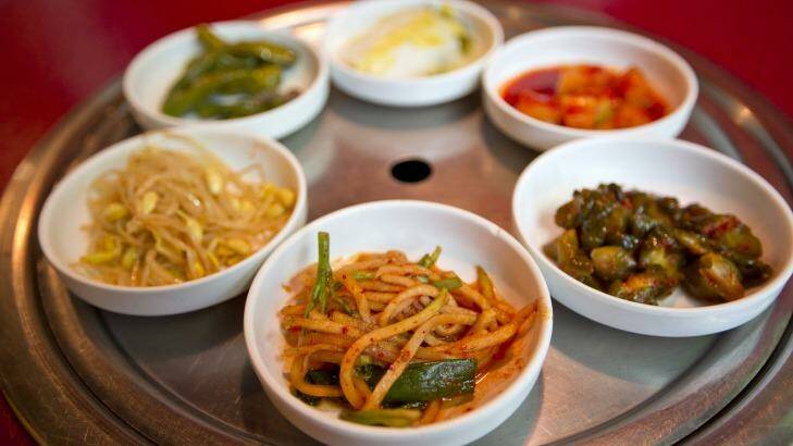 Korean food in K-Town. Photo: Matt Marriott