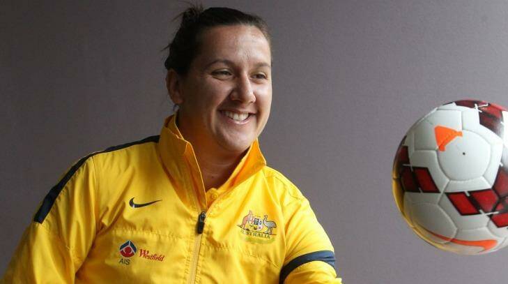 Sydney.  Matildas soccer player Lisa de Vanna, pictured before her game against China. Photo: Peter Rae Tuesday  November 26 2013.  Photo: Peter Rae 