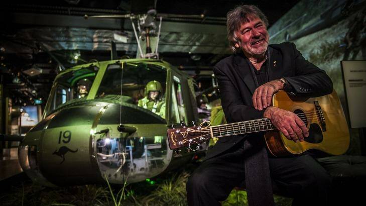 The guitar John Schumann wrote iconic Vietnam anthem 'I was Only 19' on, has been loaned to the Australian War Memorial for the 50th anniversary of the battle of Long Tan Photo: Karleen Minney
