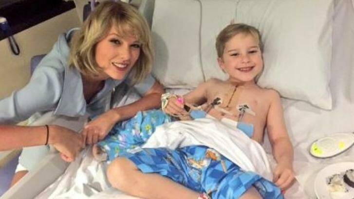 Taylor Swift visited children in a Brisbane hospital while she was in the country. Photo: carlyylalaa/Twitter