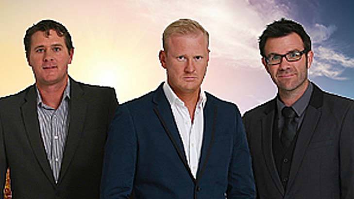 Nova's Ash, Kip and Luttsy have topped Brisbane's breakfast radio ratings. Photo: nova.com.au