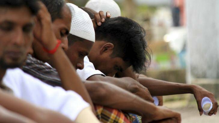 Rohingya asylum seekers in Medan, North Sumatra, last year. Photo: Aris Andrianto