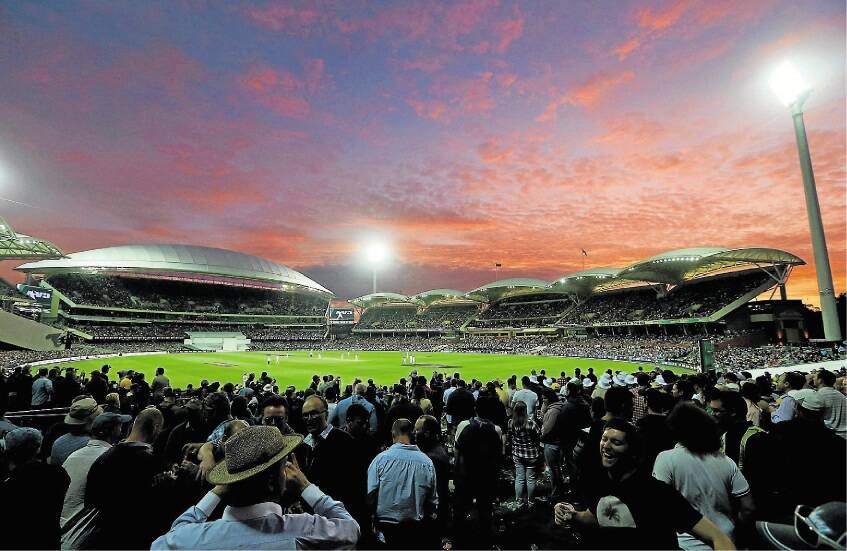 ADELAIDE, AUSTRALIA - NOVEMBER 27:  The sun sets over the Adelaide Oval during day one of the Third Test match between Australia and New Zealand at Adelaide Oval on November 27, 2015 in Adelaide, Australia.  (Photo by Quinn Rooney/Getty Images)