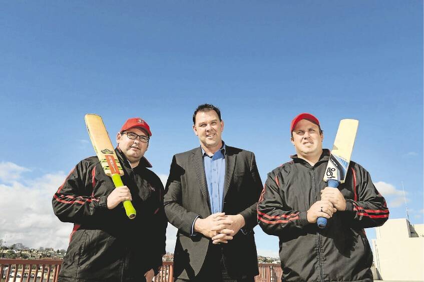 Hadspen Cricket Club's new coach Scott Semmens, president Scott Plummer and assistant coach Clinton Moore. Picture: MARK JESSER
