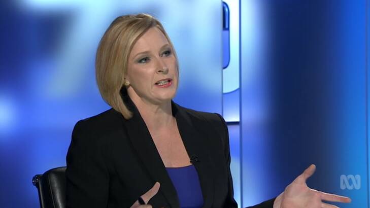 Leigh Sales questioned whether the top 10 per cent of earners stood to gain the most from the PM's policy.  Photo: ABC's 7.30