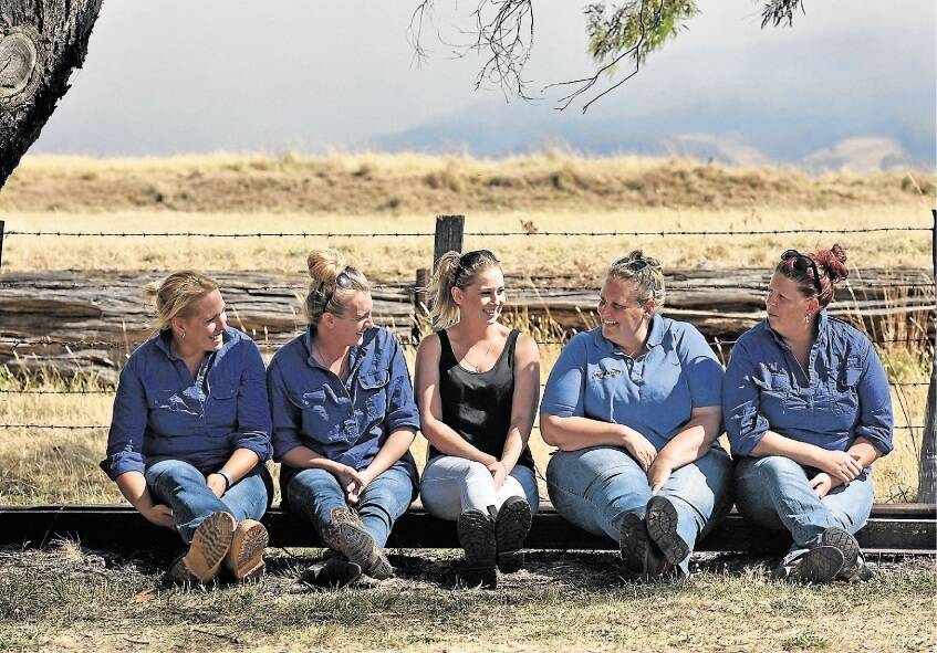20-01-16, Photo by Brodie Weeding.A group of volunteers have banded together to help with supplies, water and feed for stock to help fire affected locals.Alison de Graaf, of Riverside, Sharnee Bryant, of Perth, Emma Lodge, of Norwood, Carlee Lee, of Launceston and Chenae Simpson, of Evandale.