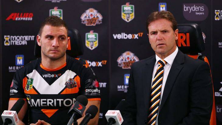 Captain and coach ... Robbie Farah and Michael Potter at Sunday's press conference.