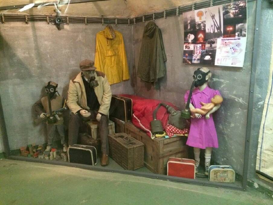 HIGH FASHION: A display in Prague's underground nuclear bunker. Photo: Ross Peake 