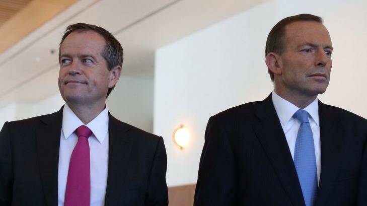 Prime Minister Tony Abbott and Opposition Leader Bill Shorten: Both men need to work hard to survive through to the next election. Photo: Andrew Meares