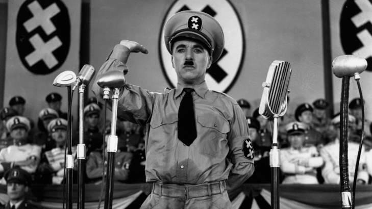 Charlie Chaplin in <i>The Great Dictator</i>.