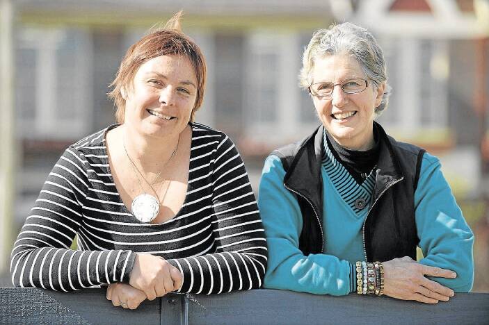 Safe Asylum Social Support co-ordinator Bel St Clair and volunteer Patsy Skinner, of Riverside. Picture: PAUL SCAMBLER