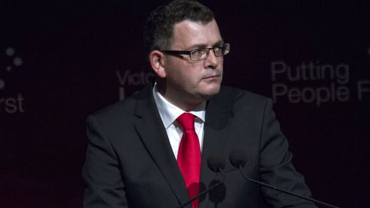 Daniel Andrews and his team will head to November's poll spruiking the so-called 'West Gate Distributor'. Photo: Luis Ascui