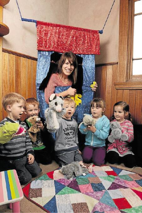 Family day carer Debbie Steer with her charges Asha Graham, 4, Lucas Heathcote, 4, Justin Saltmarsh, 3, Simone Vanhelferen, 4, and Meah Steer, 4. Picture: SCOTT GELSTON