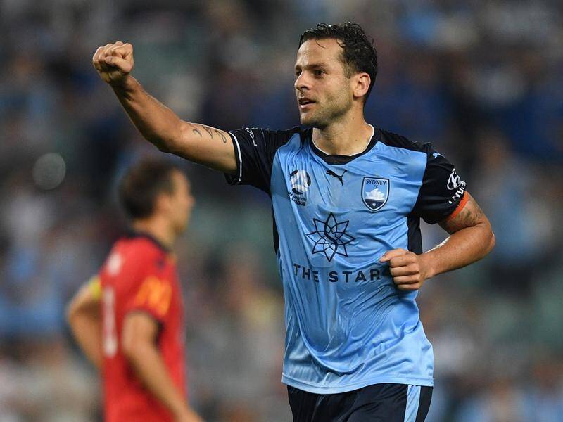 Sydney FC striker Bobo has re-signed with the A-League club for another season.