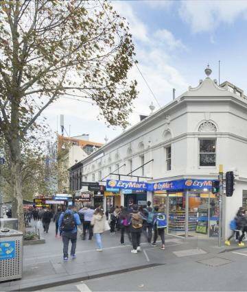 The three-level former Brooks building at 319-325 Swanston Street. Photo: Supplied