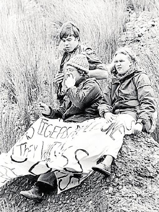 Franklin Dam protesters in 1981.
