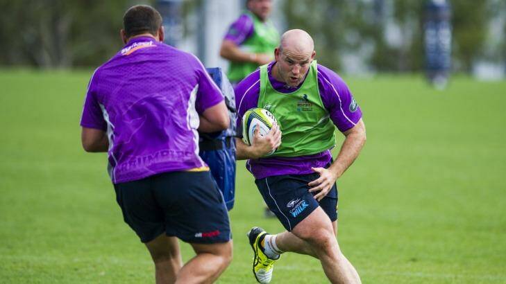 Brumbies captain Stephen Moore is ready for battle against Melbourne. Photo: Rohan Thomson