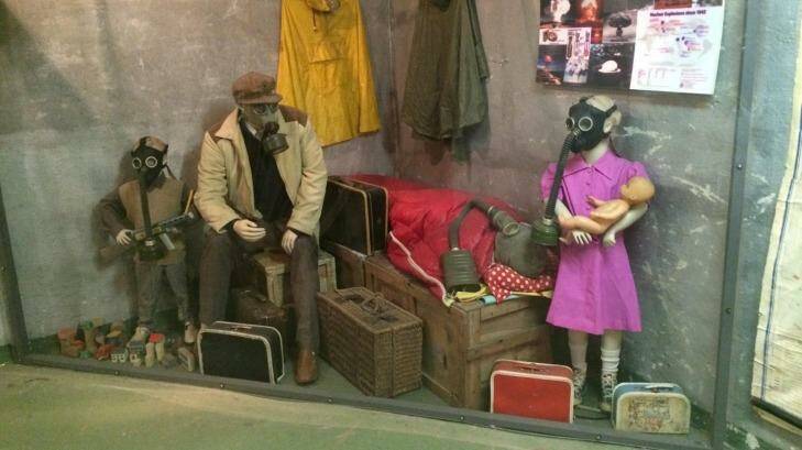 HIGH FASHION: A display in Prague's underground nuclear bunker. Photo: Ross Peake 