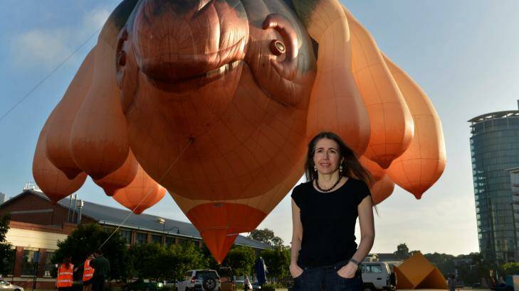 Patricia Pinccinini with her Skywhale.