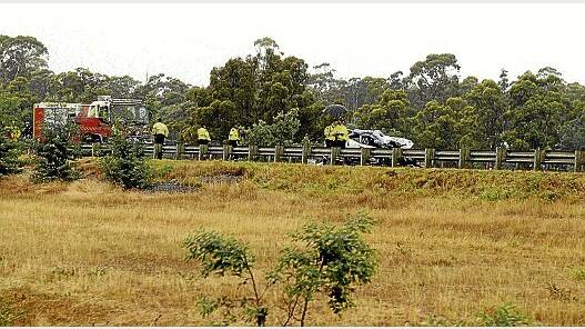The crash on the Bass Highway near Carrick in which an ACT woman died.