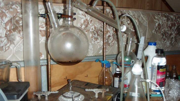 Illegal drug manufacturing equipment. Photo: QPS