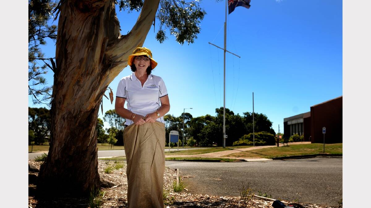 George Town Council community events officer Rhonda O'Sign prepares for Australia Day.