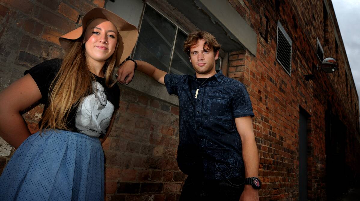 Georgia Heiniger, of Launceston, and Tom Smith, of Flowerdale, who were selected for Screenwise Acting School in Sydney. Picture: Geoff Robson