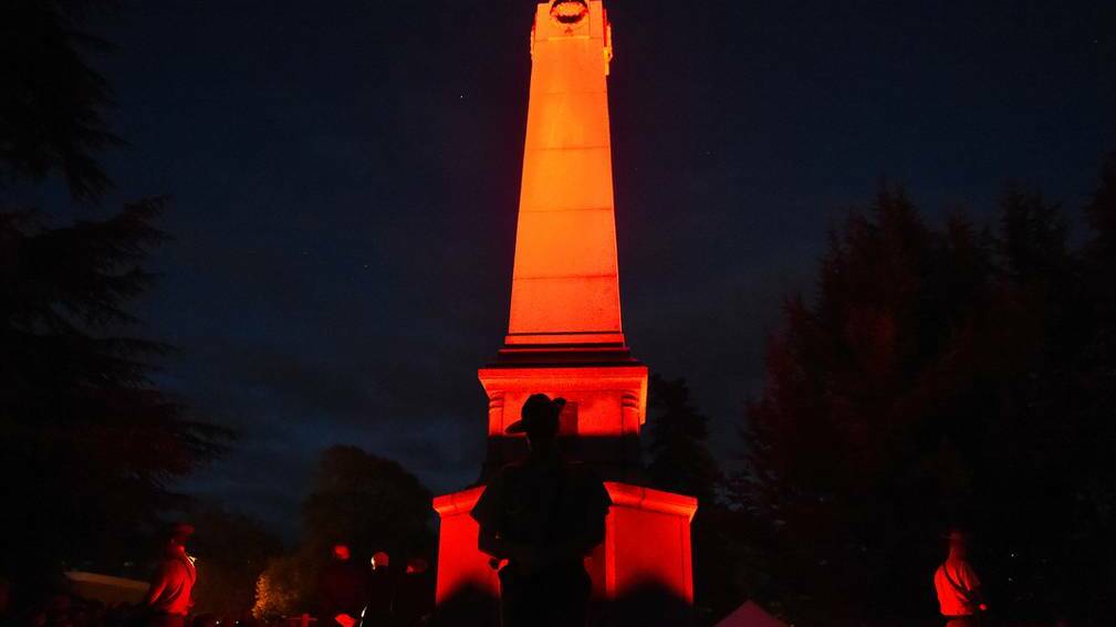 An estimated 10,000 people attended the Anzac Day Dawn Service in Launceston. Picture: Mark Jesser