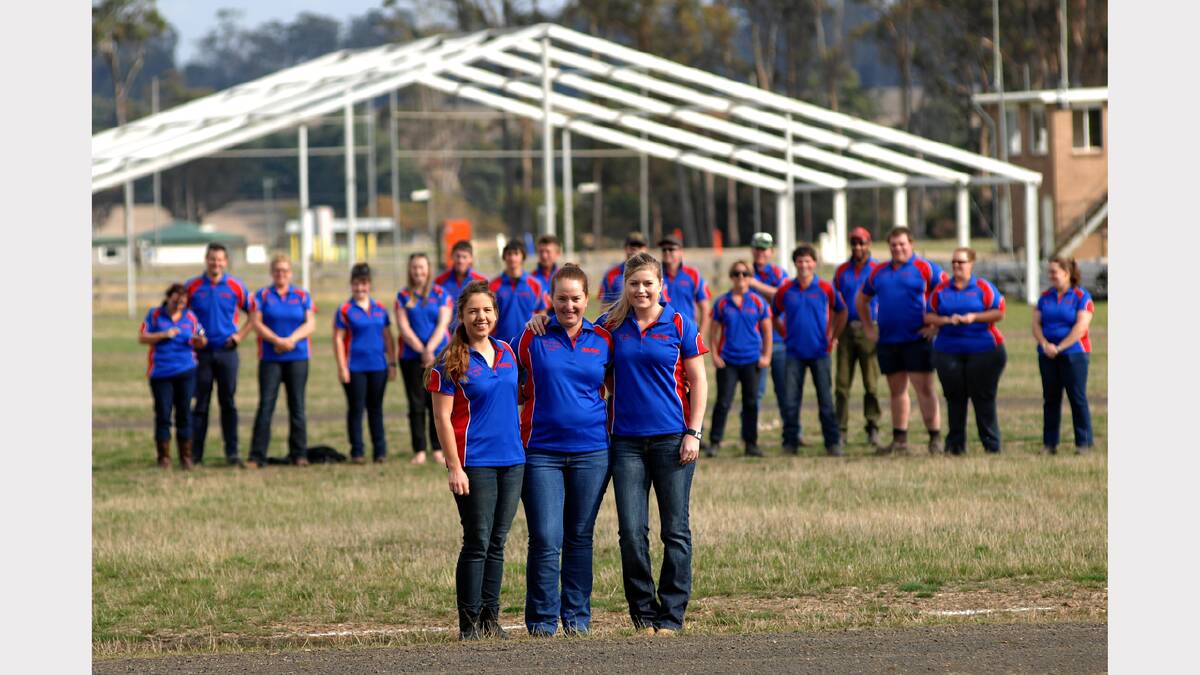 Agfest 2015 assistant promotion officer Bree House, chairwoman Amanda Bayles and media and promotions officer Dayna Broun with fellow Rural Youth committee members at Saturday's launch of Agfest 2015.