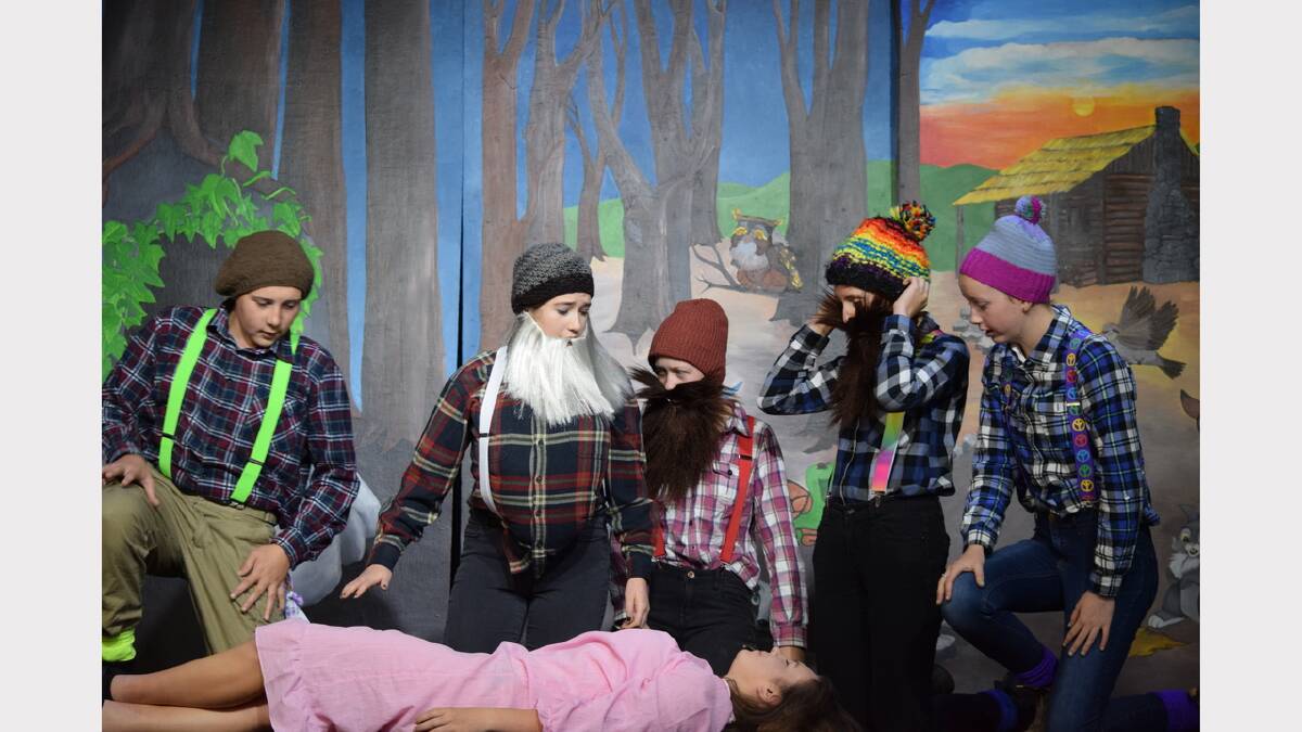 St Marys District School students in their stage production of Snow White.
