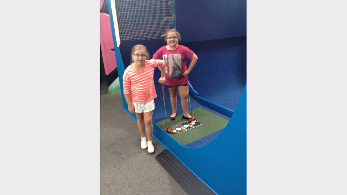 'Paige and Nikki Lee having fun at Putt Putt'. Sent in by Tynaha