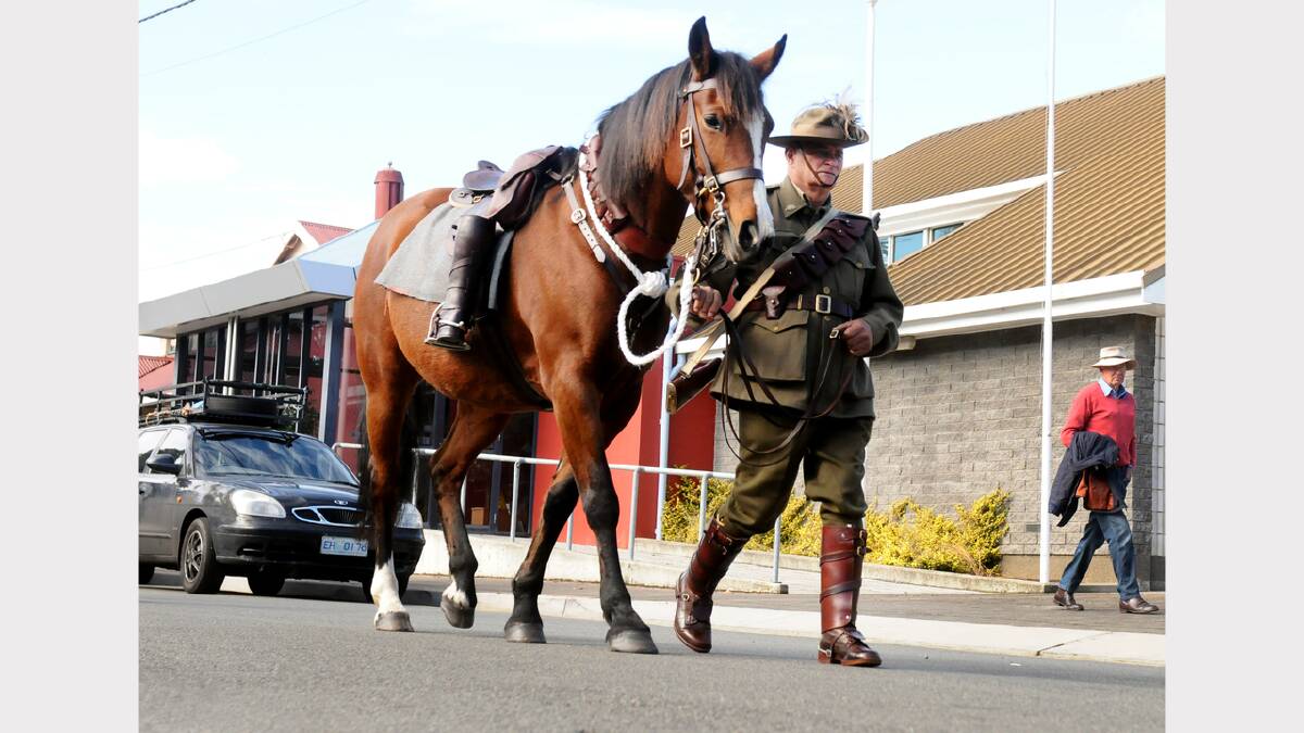 John Donaldson leads Sinai- Beth with reserve boots in the Westbury parade. Picture: Neil Richardson