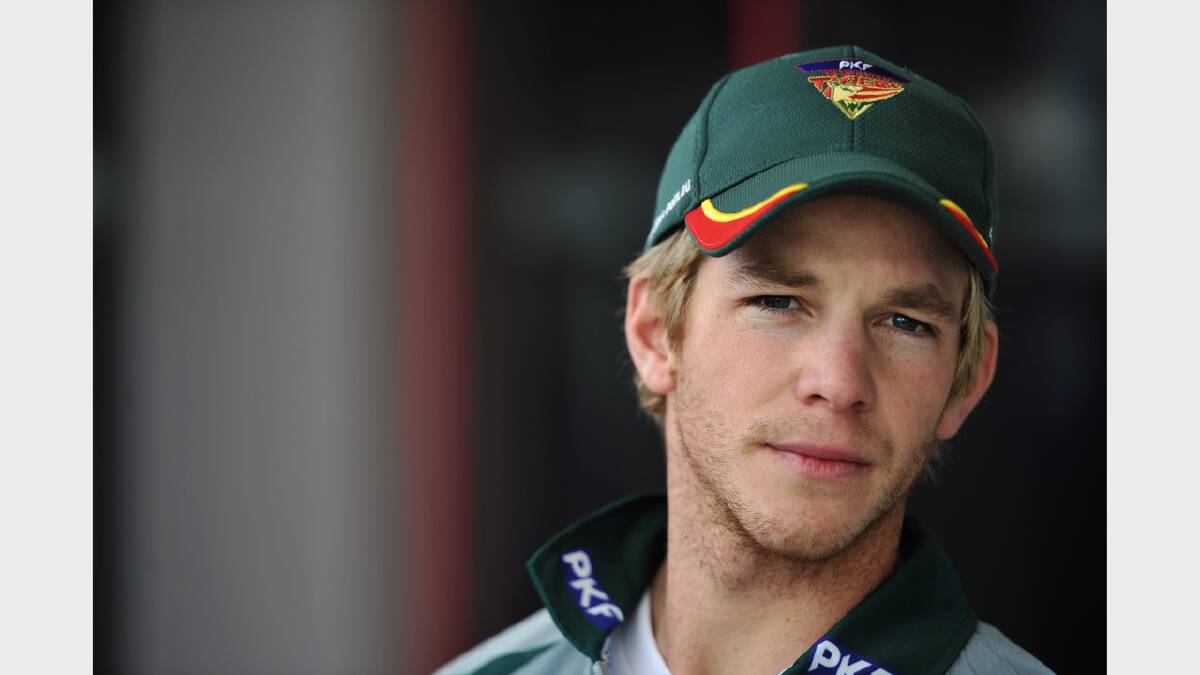 Tim Paine, pictured in Tasmanian Tigers gear