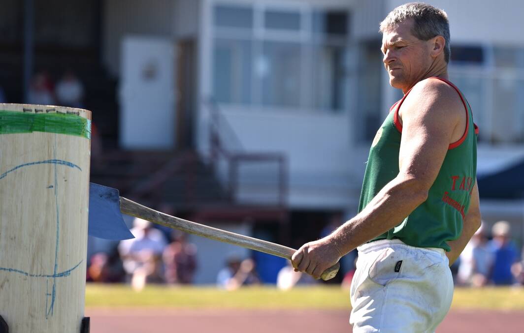 Deloraine's Matthew Gurr will be fighting for top chopping honours at this week's inaugural Australian Timbersports Series.
