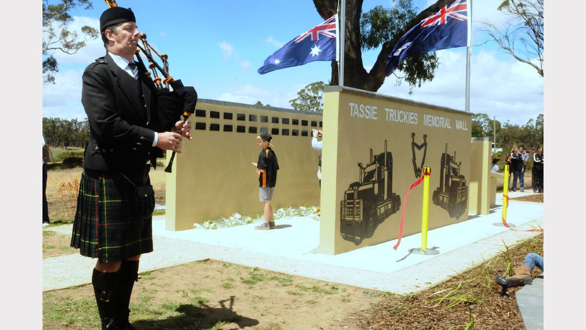 The Tassie Truckies Memorial Wall was launched on Sunday.