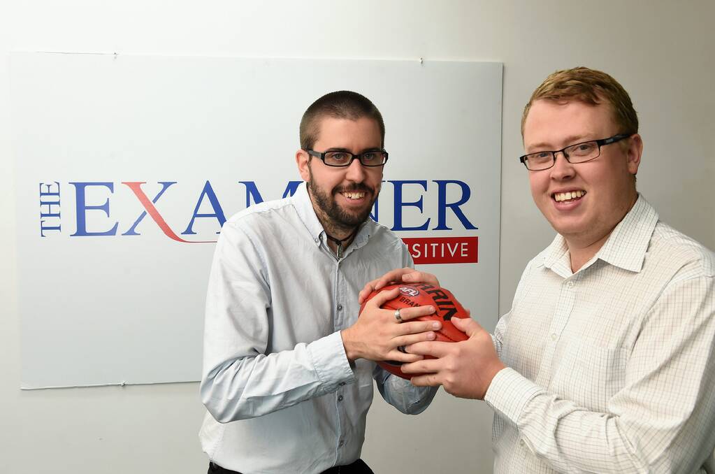 The Examiner's footy heads Alex Fair and Corey Martin