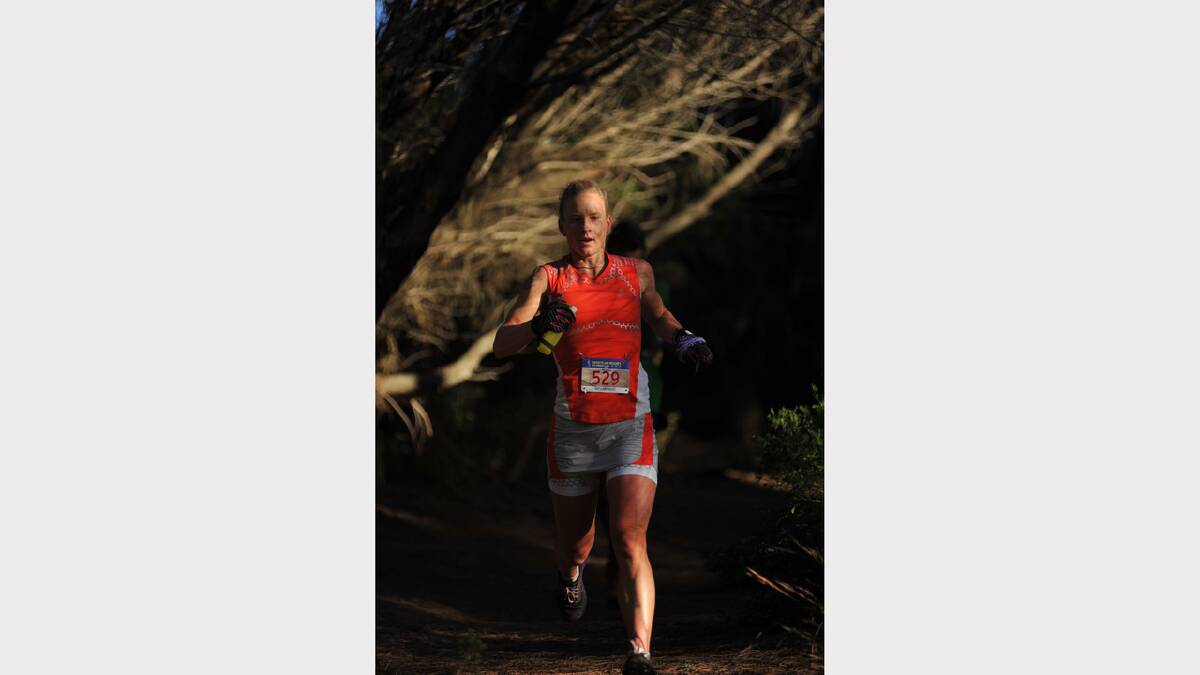 Five-time winner Amy Lamprecht during the Convicts and Wenches ultra-marathon held this month. Picture: OLIVER KING